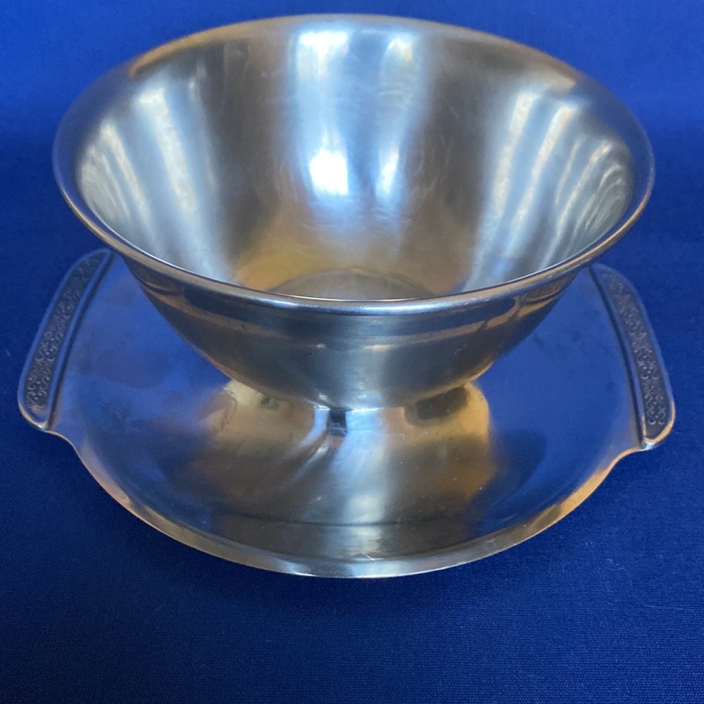 Vintage Oxford Hall Stainless Gravy / Sauce Dish, 1971 Japan, OHX97 Pattern
